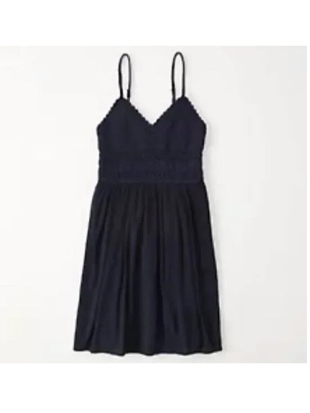 Abercrombie & Fitch Navy Crochet Dress XXSP Petite NWOT Summer Mini